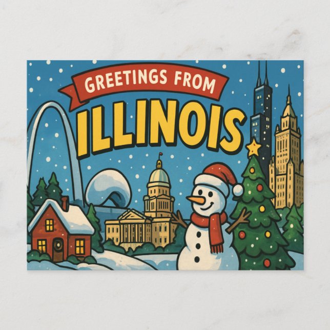 ILLINOIS Postcard (Front)