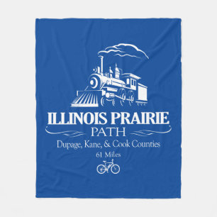 Illinois Prairie Path (RT) Fleece Blanket