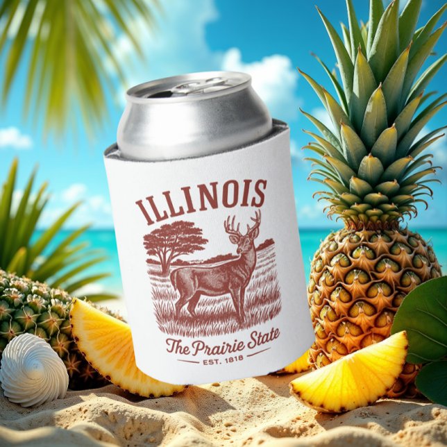 Illinois Prairie State Deer Seltzer Can Cooler (Creator Uploaded)