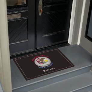 ILLINOIS PRAIRIE STATE FLAG DOORMAT