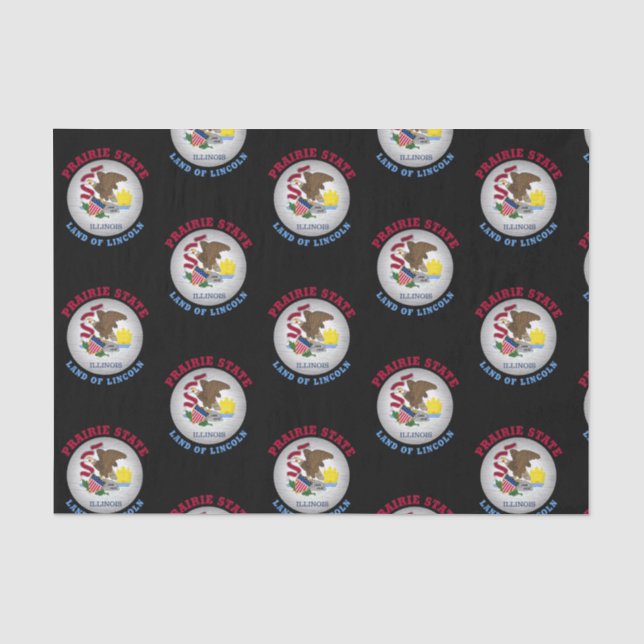 ILLINOIS PRAIRIE STATE FLAG TISSUE PAPER (Front)