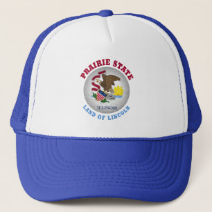 ILLINOIS PRAIRIE STATE FLAG TRUCKER HAT