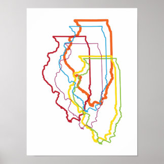 illinois pride blur poster