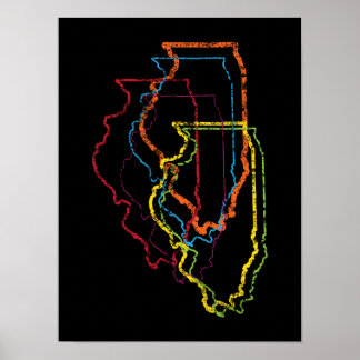 illinois pride blur poster
