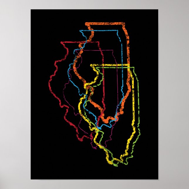 illinois pride blur poster (Front)