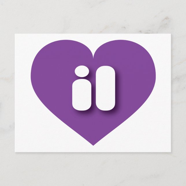 Illinois purple heart - I love il Postcard (Front)