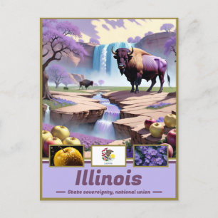 Illinois Reverie: Surreal State Showcase Postcard