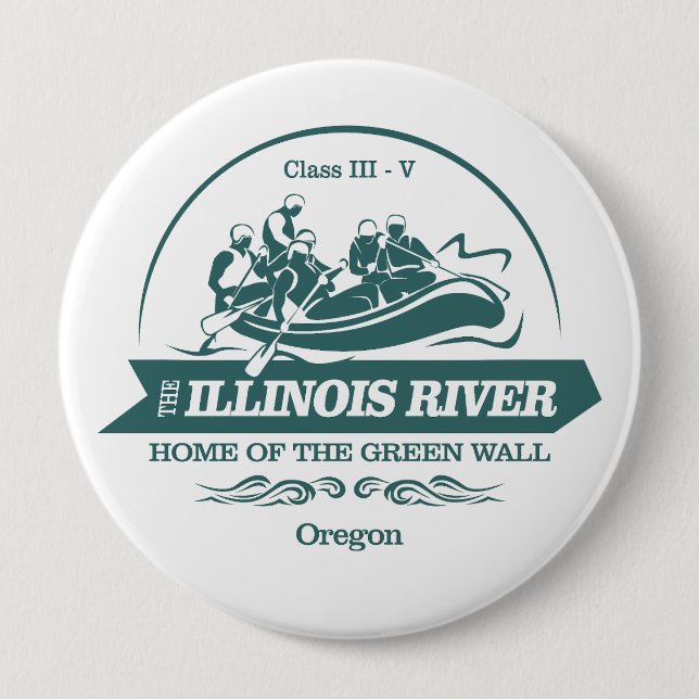 Illinois River (rafting 2) 10 Cm Round Badge (Front)
