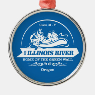 Illinois River (rafting 2) Metal Tree Decoration