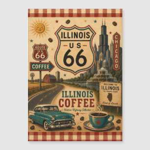 Illinois Route 66 Coffee Fridge Keepsake