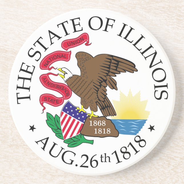 Illinois sign coaster (Front)