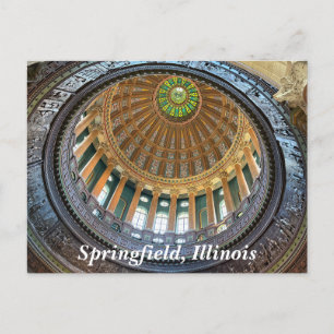 Illinois State Capitol in Springfield Holiday Postcard