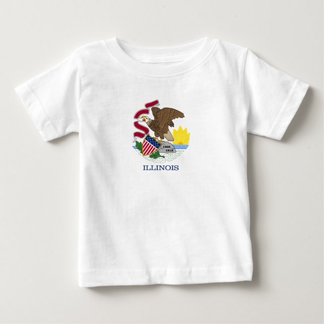 Illinois State Flag Baby T-Shirt (Front)