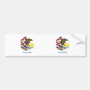 Illinois State flag Bumper Sticker