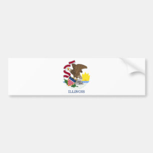 Illinois State Flag Bumper Sticker