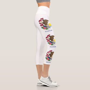 Illinois State Flag Capri Leggings