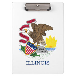 Illinois State Flag Clipboard