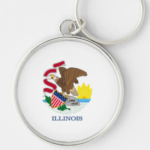 Illinois State Flag Design Key Ring
