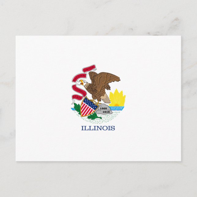 Illinois State Flag Design Postcard (Front)