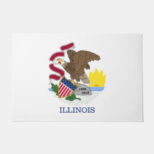 Illinois State Flag Doormat