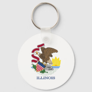 Illinois State Flag Key Ring