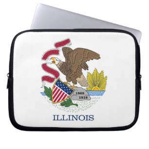 Illinois State Flag Laptop Sleeve