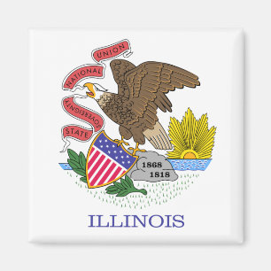 Illinois State Flag Magnet
