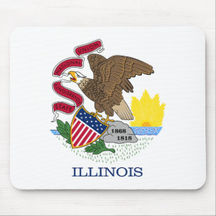 Illinois State Flag Mouse Mat