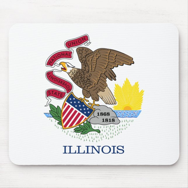 Illinois State Flag Mouse Mat (Front)