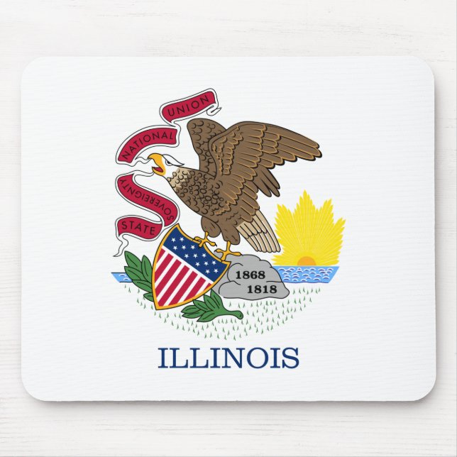 Illinois State Flag Mouse Mat (Front)