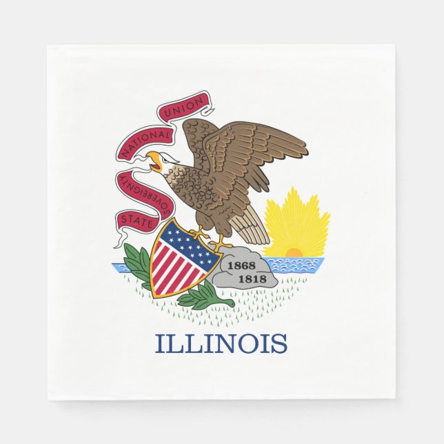 Illinois State Flag Napkin (Front)