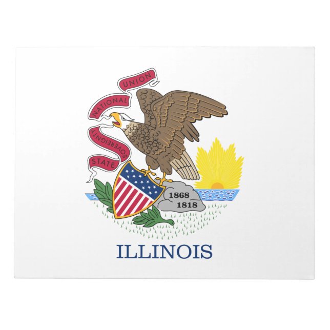 Illinois State Flag Notepad (Front)