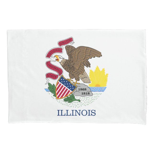 Illinois State Flag Pillowcase (Front)