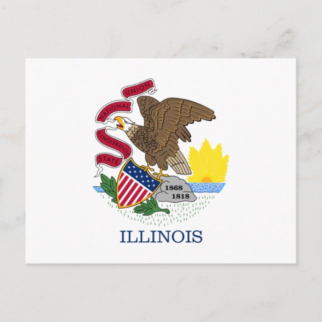Illinois State Flag Postcard (Front)