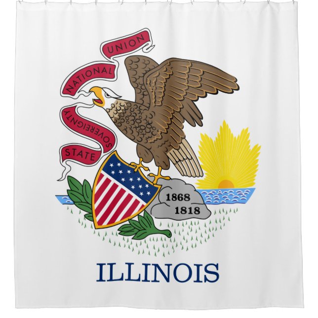 Illinois State Flag Shower Curtain (Front)