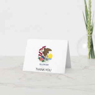 Illinois State Flag Thank You Card