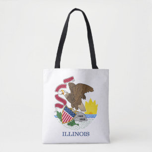 Illinois State Flag Tote Bag