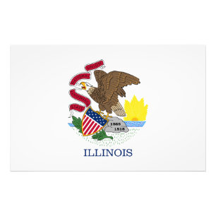 Illinois State Flag USA Photo Print