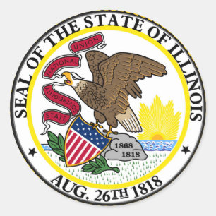 Illinois state flag usa united america symbol seal