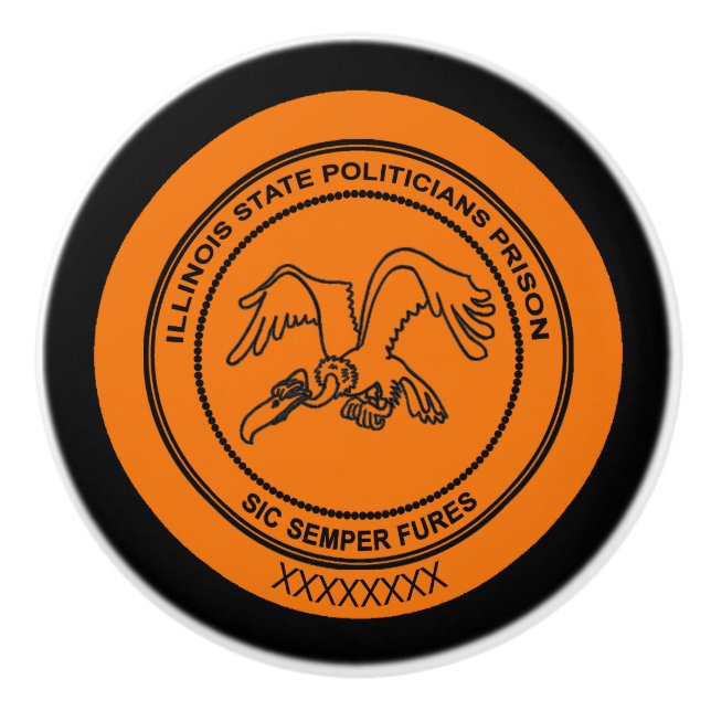 Illinois State Politicians Prison Ceramic Knob (Front)