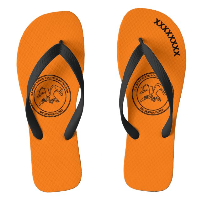 Illinois State Politicians Prison Flip Flops (Footbed)