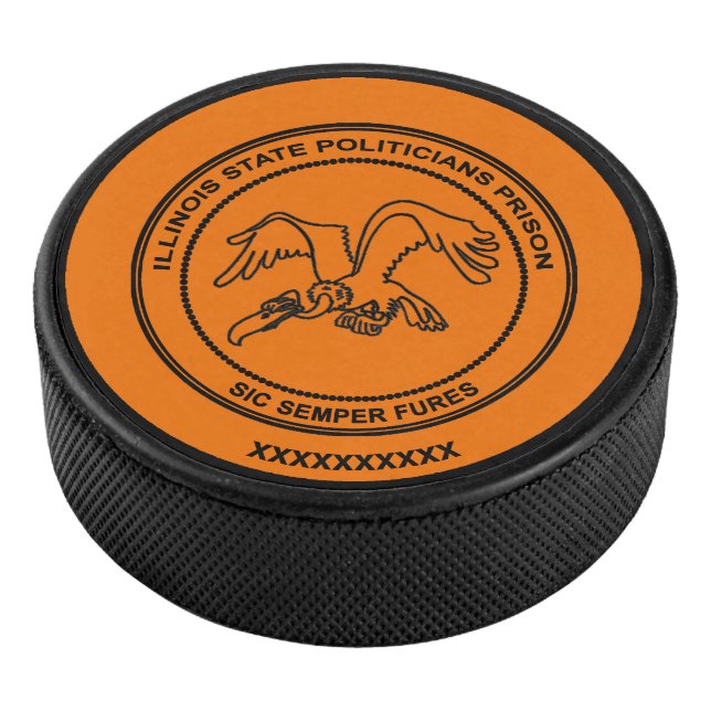 Illinois State Politicians Prison Hockey Puck (3/4)