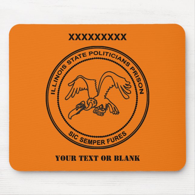 Illinois State Politicians Prison Mouse Mat (Front)