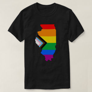 Illinois State Pride LGBTQ Progress Pride T-Shirt