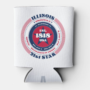 Illinois State Pride Monogram Cooler