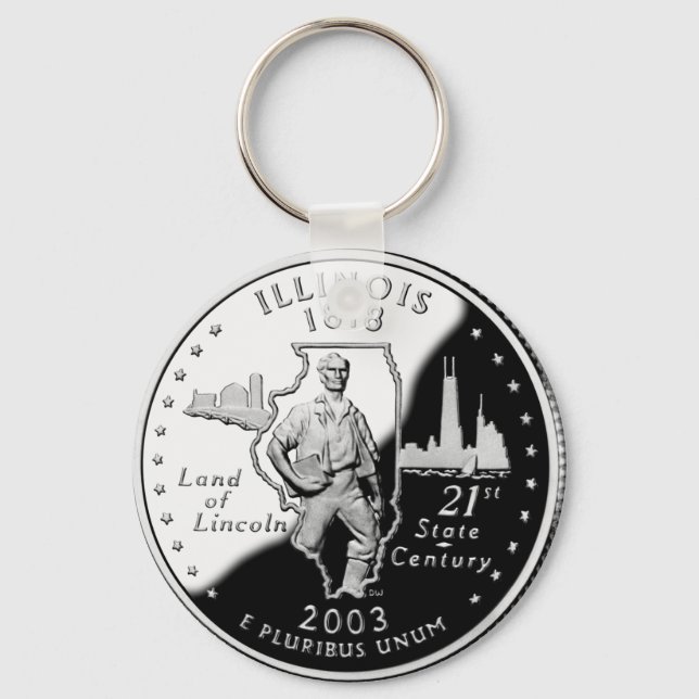 Illinois State Quarter Key Ring (Front)