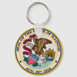 Illinois State Seal Key Ring