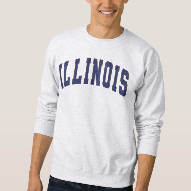 Illinois State Vintage College Style Sweatshirt (Front)