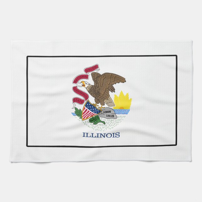 Illinois Tea Towel (Horizontal)
