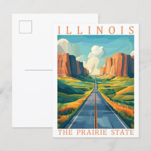 Illinois the Prairie State USA Travel Place Postcard